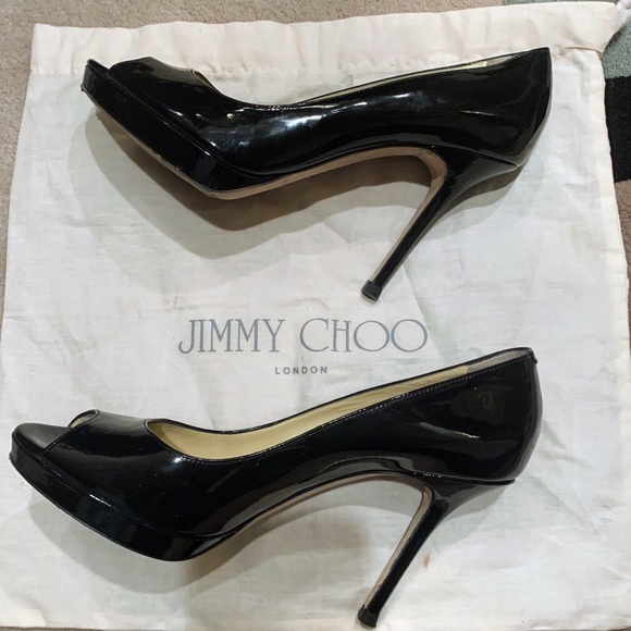 Jimmy Choo Black Luna Leather Heels - Picture 8 of 8